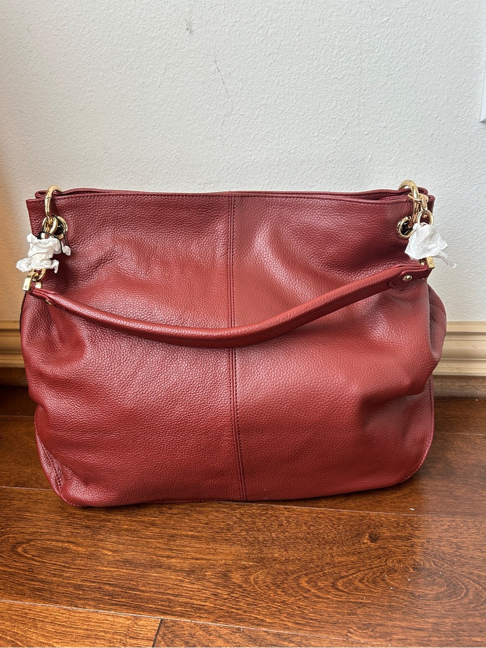 Cuore and pelle Red leather bag